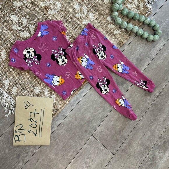 Disney Minnie Mouse Daisy Duck Toddler Girl 2-Piece Pajama Set Top & Pants 3T - Picture 6 of 9